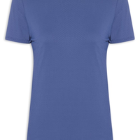 Camiseta Feminina Manga Curta Lisa - Azul