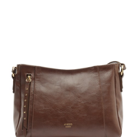 Bolsa Feminina Média Eco Cabedal Rus - Marrom