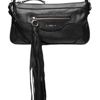Bolsa Feminina Média Aged Leather - Preto