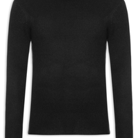 Tricot Masculino Gola Redonda Viscose - Preto
