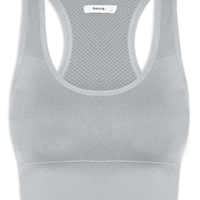 Top Feminino Fitness Com Bojo Removível - Cinza