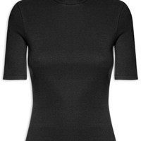 Camiseta Feminina Canelada - Preto