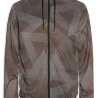 Jaqueta Masculina Corta Vento Estampada - Marrom