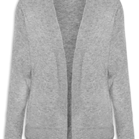 Cardigã Feminino Comfy Em Tricot - Cinza