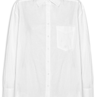 Camisa Feminina Básica Com Bolso - Branco
