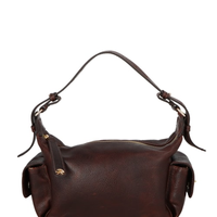 Bolsa Feminina Média Bulldog Enfeites - Marrom