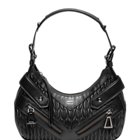 Bolsa Feminina Tiracolo Suki Média Couro - Preto