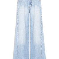 Calça Feminina Jeans Wide Leg Nesgas - Azul