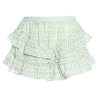 Short Feminino Fluido Babados Coqueiro - Verde