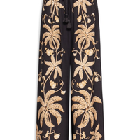 Calça Feminina Pantalona Ourinho Tropical - Preto