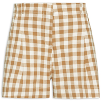 Short Feminino Algodão Xadrez - Bege