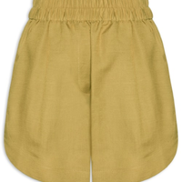 Short Feminino De Linho Bainha Fraudada - Verde