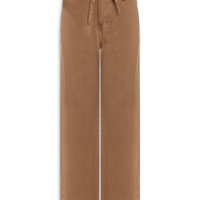 Calça Feminina Reta Cintura Baixa Sarja Color - Marrom