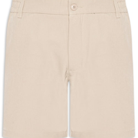 ?Short Masculino Casual com Cós Elástico - Bege