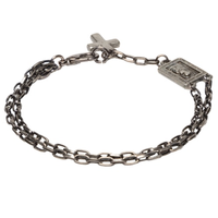 Pulseira Masculina Escapulário - Cinza