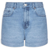 Short Feminino Jeans Barra Italiana - Azul