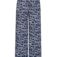 Calça Feminina Linen Pull On - Azul