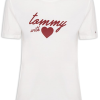 Camiseta Feminina Jersey Reg Love - Branco