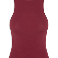 Regata Feminina De Tricot Básica Color - Vermelho