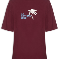 Camiseta Feminina Silk Do Nothing Club - Vermelho