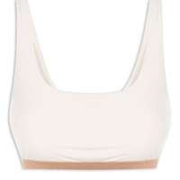 Top Feminino Alça Reta Liso - Branco