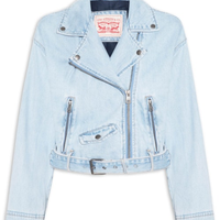 Jaqueta Feminina GIII Moto Denim Bubble - Azul