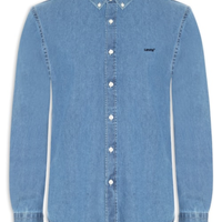 Camisa Jeans Authentic Button Down - Azul
