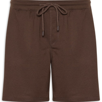 Bermuda Masculina Moletinho com Elástico Marrom