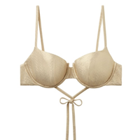 Parte De Cima De Biquíni Push-Up Gold Waves - Bege