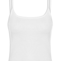 Regata Feminina Tricot Alcinha Básica Branco