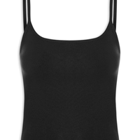 Regata Feminina Tricot Alcinha Básica Preto
