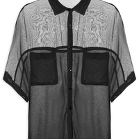 Camisa Feminina Ampla Mix - Preto
