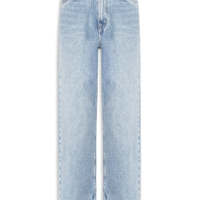 Calça Feminina Jeans Reta Rock Pespontos - Azul