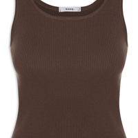 Regata Feminina Tricot Básica Marrom