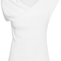 Blusa Feminina Decote Degagê Em Tricot - Branco