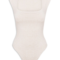 Body Feminino Decote Reto - Bege