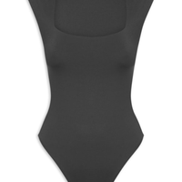 Body Feminino Decote Reto - Preto