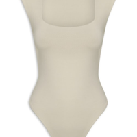 Body Feminino Decote Reto - Bege