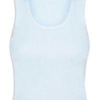Regata Feminina Tricot Básica - Azul