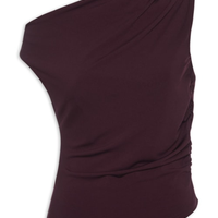 Blusa Feminina Drapeada Ombro Único Vermelho