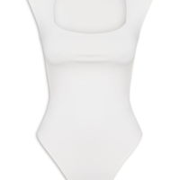 Body Feminino Decote Reto - Off White