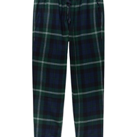 Calça Xadrez Em Algodão Soft - Azul