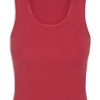 Regata Feminina Tricot Básica - Vermelho