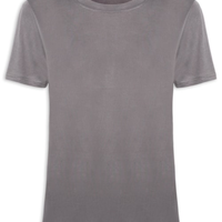 Camiseta Feminina Básica Alongada - Cinza