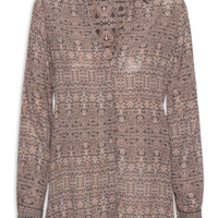 Camisa Feminina GGT Estampa Olive - Cinza