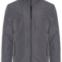 Jaqueta Masculina Parka Com Capuz - Cinza
