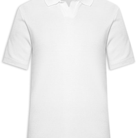 Polo Masculina Tricot Gola Colombiana - Branco
