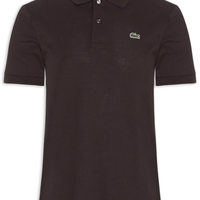 Polo Masculina Classic Fit Em Piquet De Algodão - Marrom