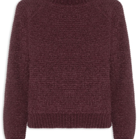 Suéter Feminino Em Tricot - Vermelho