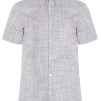 Camisa Masculina Manga Curta Búzios New - Cinza